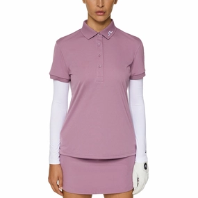 Performance Wear TearResistant Fiber J.Lindeberg Women's Tour Tech Golf Polo Shirt - Very Grape