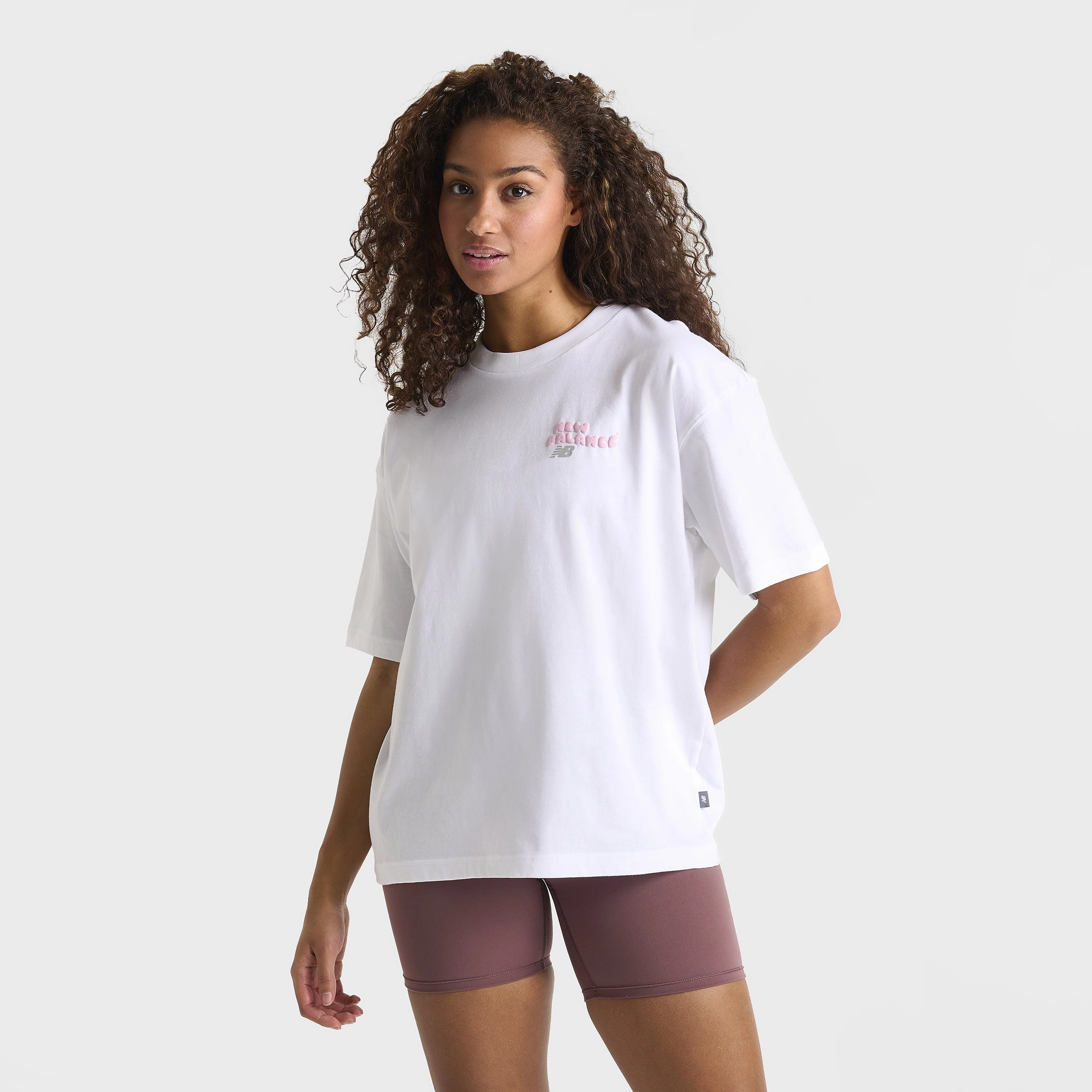 JD New Balance Women's 1906 Graphic T-Shirt / White Cozy and Soft