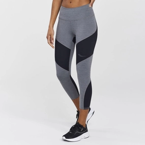 Tailored-fit-design Sporty Style Saucony Women's Time Trial Crop Tight