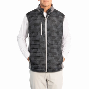 loyalty Sunderland Anton Padded Stretch Panel Performance Golf Gilet - Black Camo