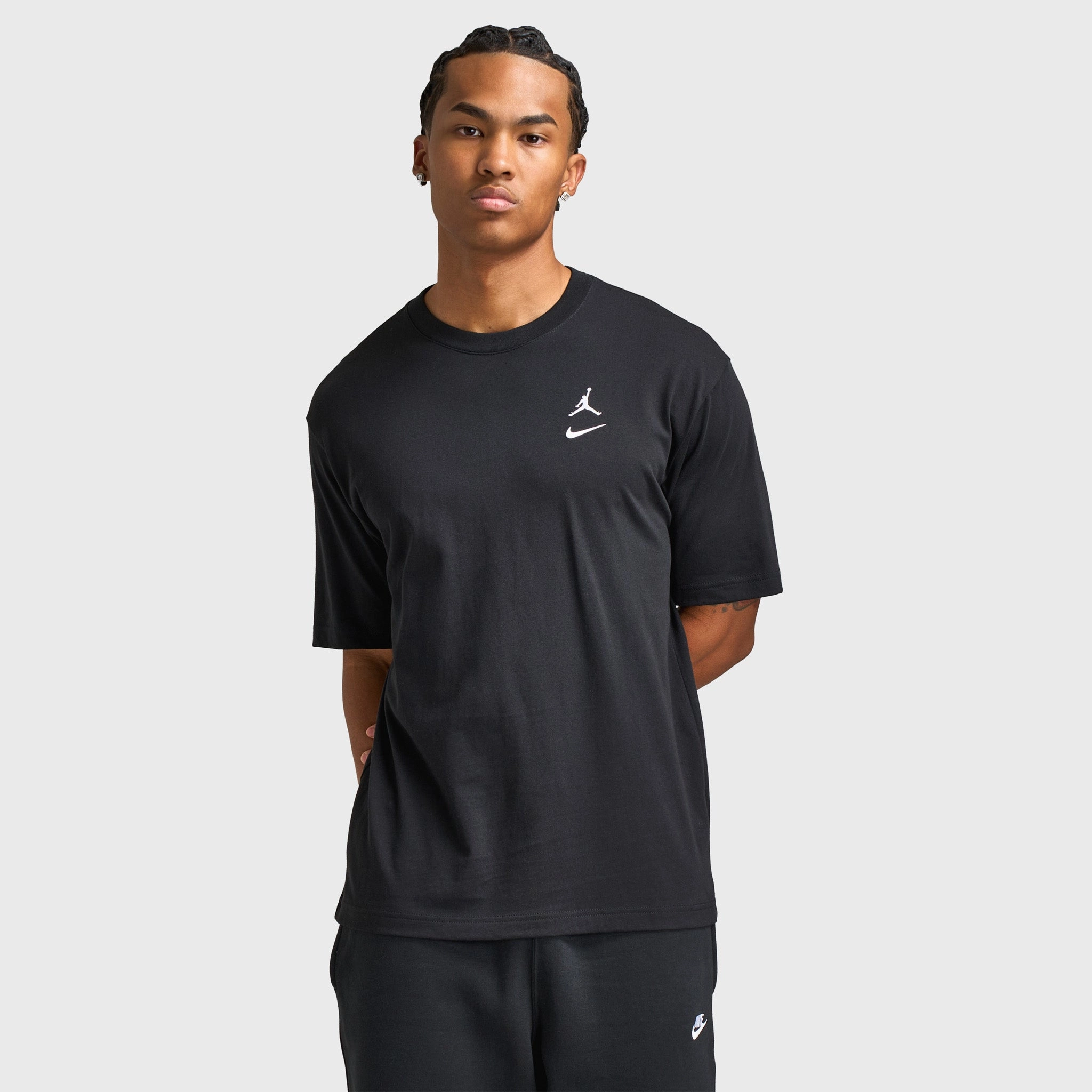 Jordan Brooklyn Varsity T-Shirt Black / White Moisture control Heavy - duty