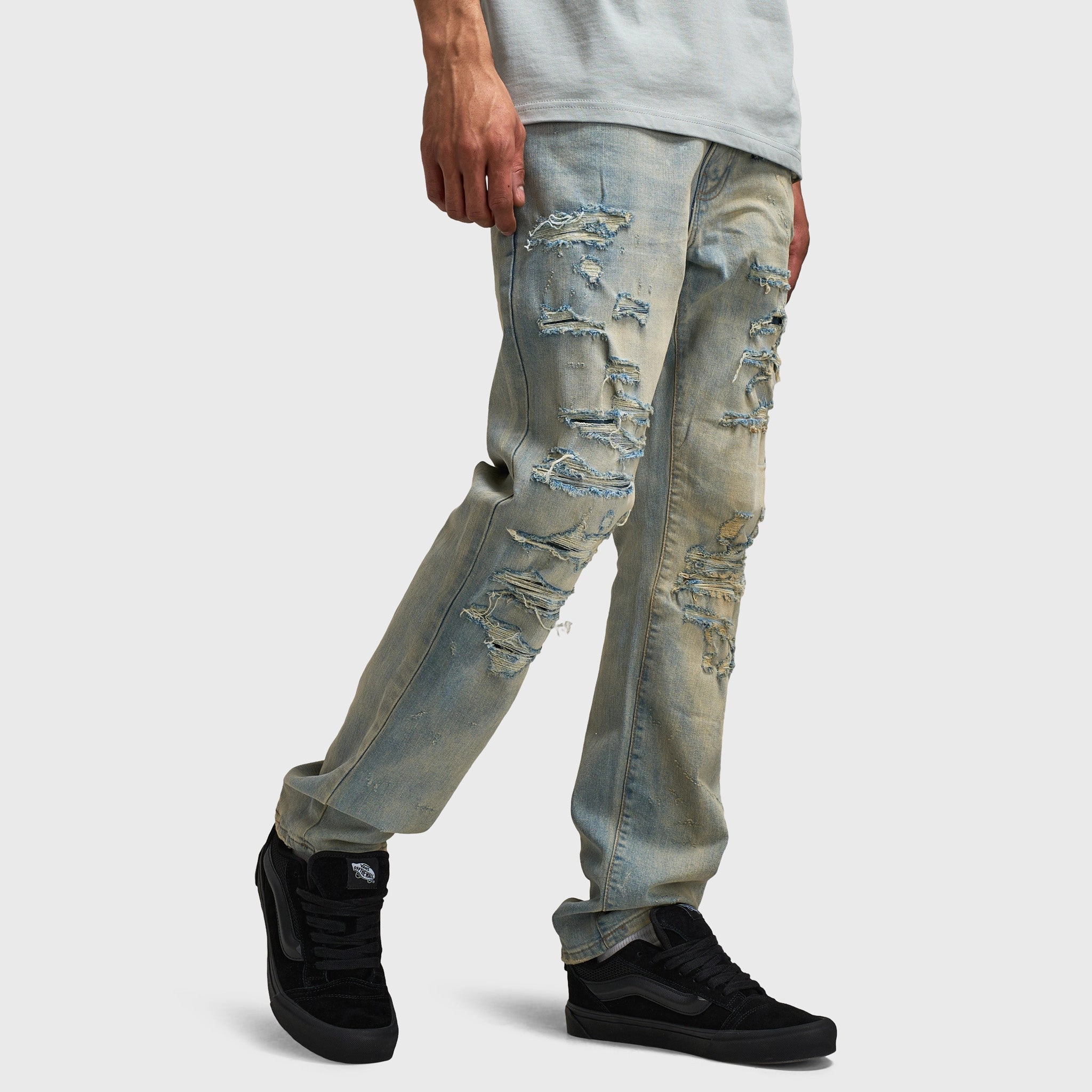 Comfort Wear NonRestrictive Fit Jordan Craig Elmhurst Denim Jeans Collins Fit / Antique Wash
