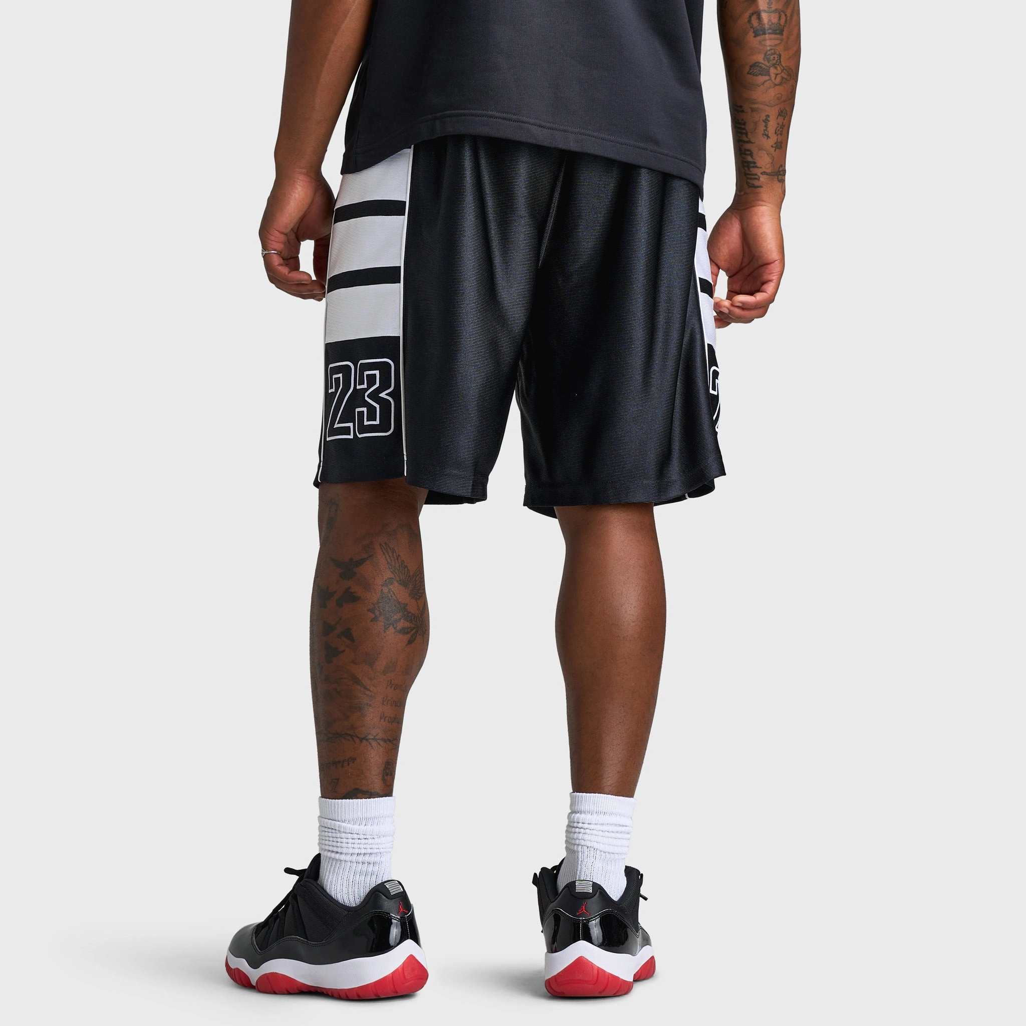 Anti Static Material DurableStitching Jordan Essentials Men's Cat Scratch Shorts Black / White - White