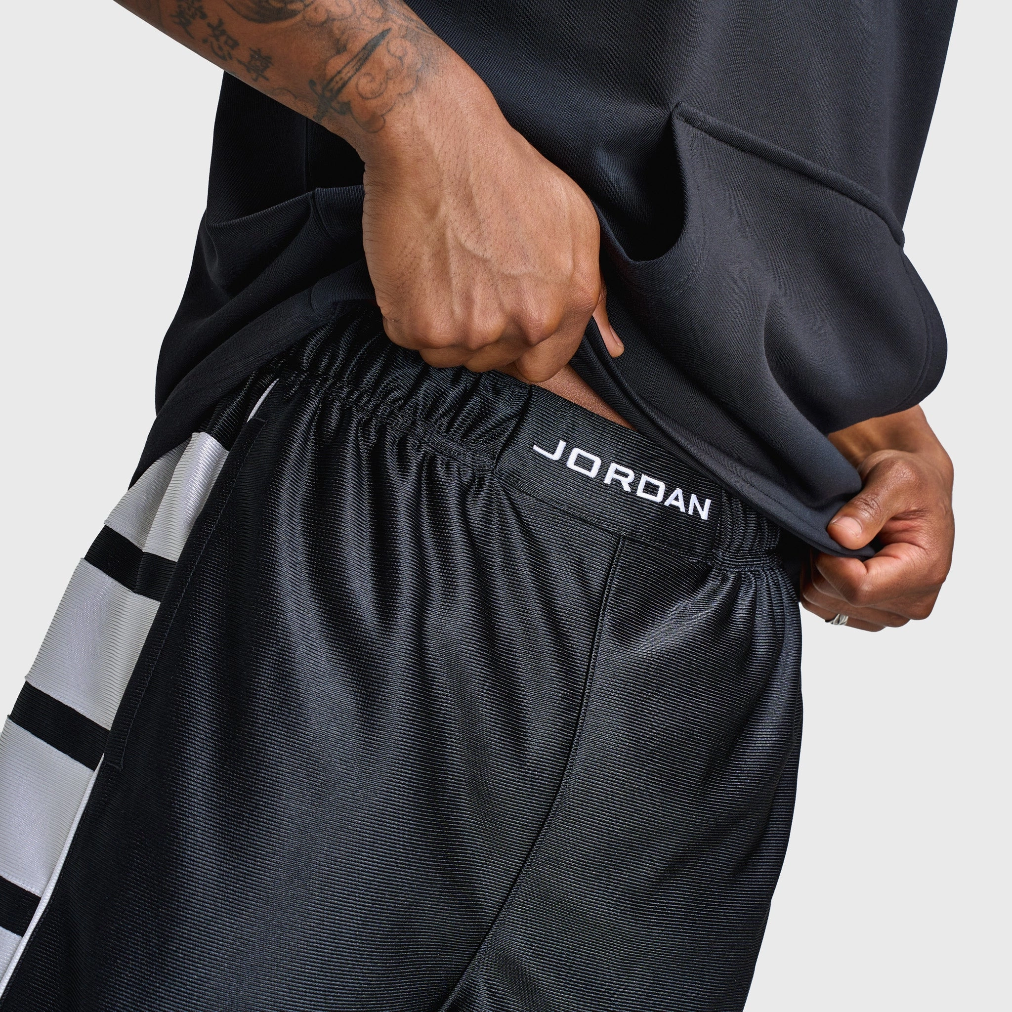 Jordan Essentials Men's Cat Scratch Shorts Black / White - White LightweightFabric