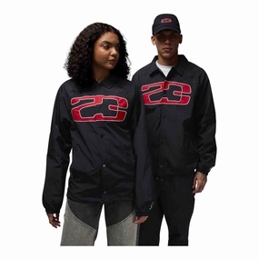 Jordan Essentials Men's Coaches Jacket LowMaintenance Material Spanish Glow