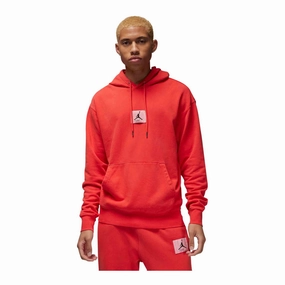 Jordan Flight Fleece Men's Washed Pullover Hoodie HighDensity Weave AbrasionResistant Material