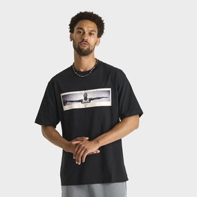 Quick Release Zipper Jordan Men's Photo T-Shirt Black / White