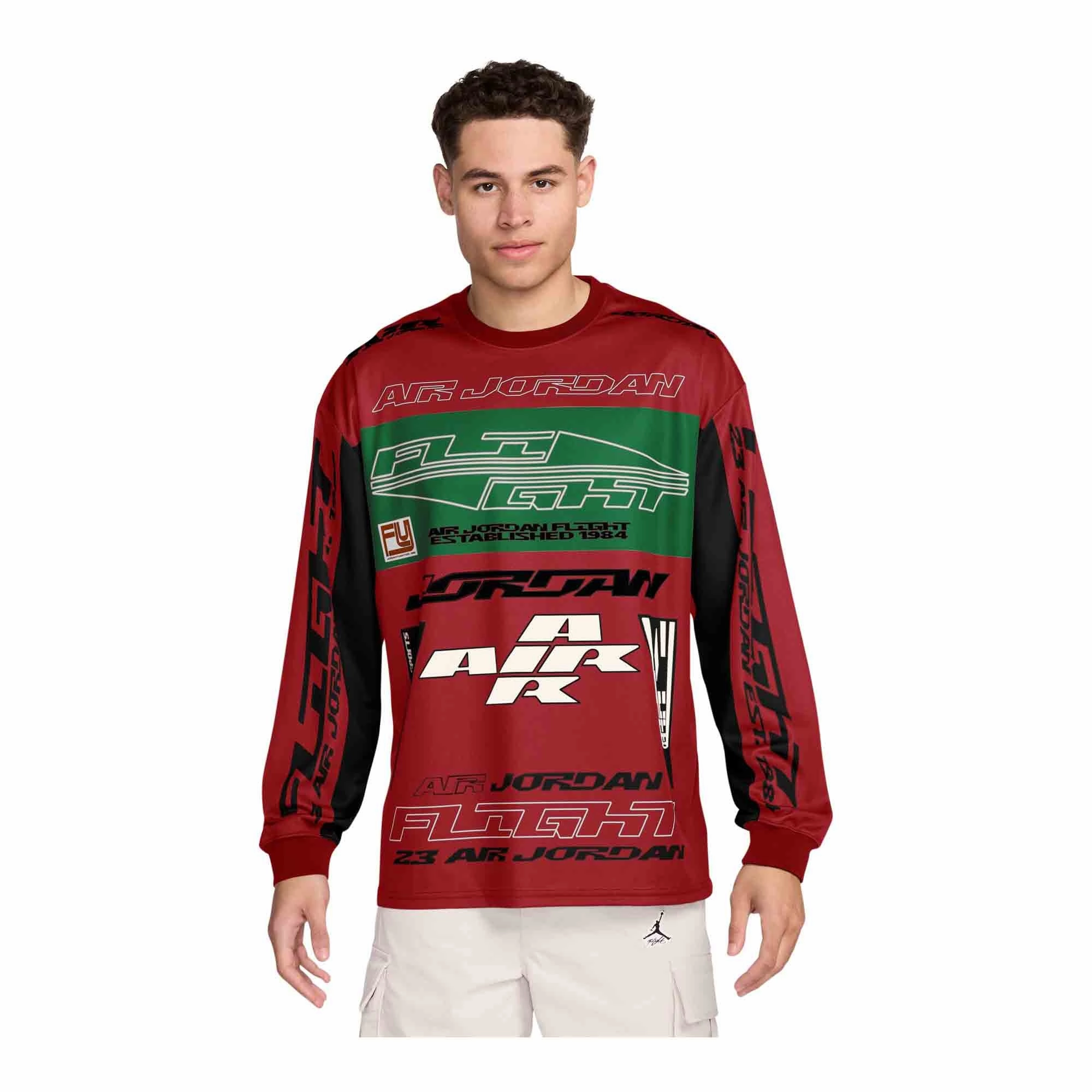 Jordan MVP Men's Printed Long-Sleeve Top Saga Fit Dance Light