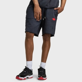 Jordan Rare Air Fleece Shorts Black / Chile Red Laser Cut Edges swimming accessory