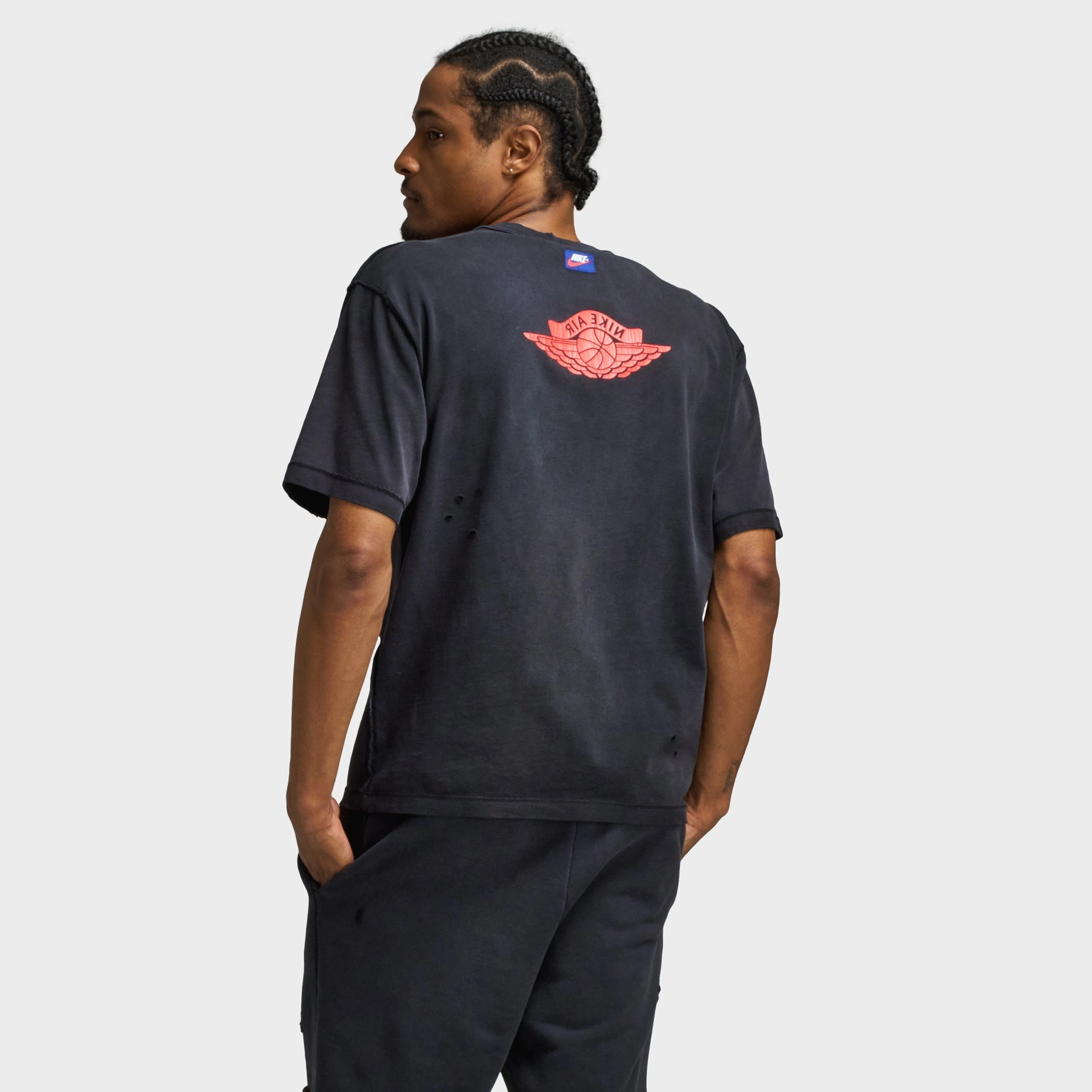 product promotion quick dry Jordan Rare Air T-Shirt Black / Chile Red