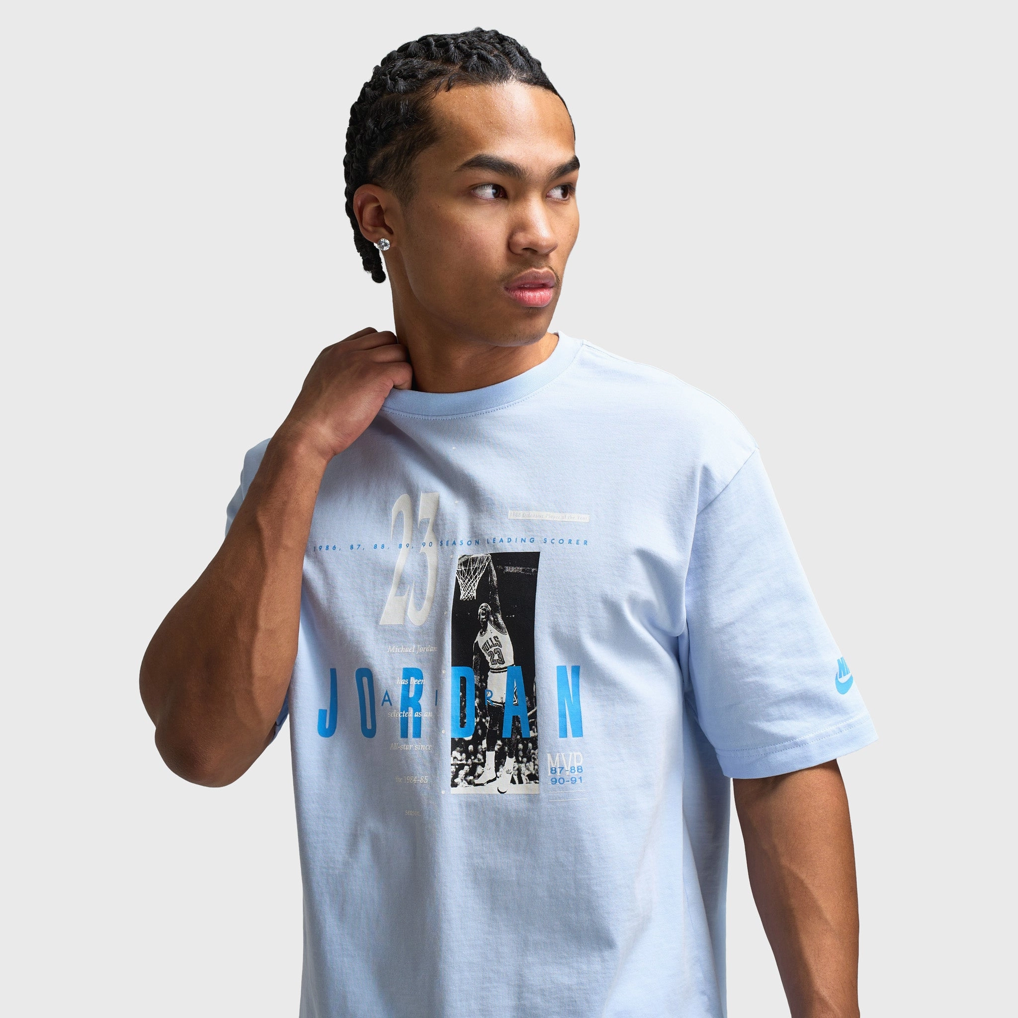 Jordan Reissue Graphic T-Shirt Hydrogen Blue / White Cold Climate Artistic - appealing