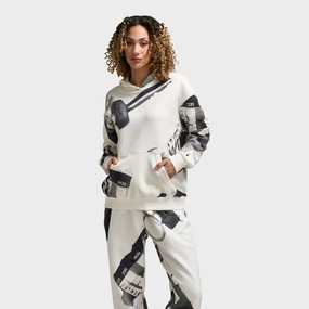 Light Reflective Jordan Women's Brooklyn All Over Print Hoodie Sail / Black