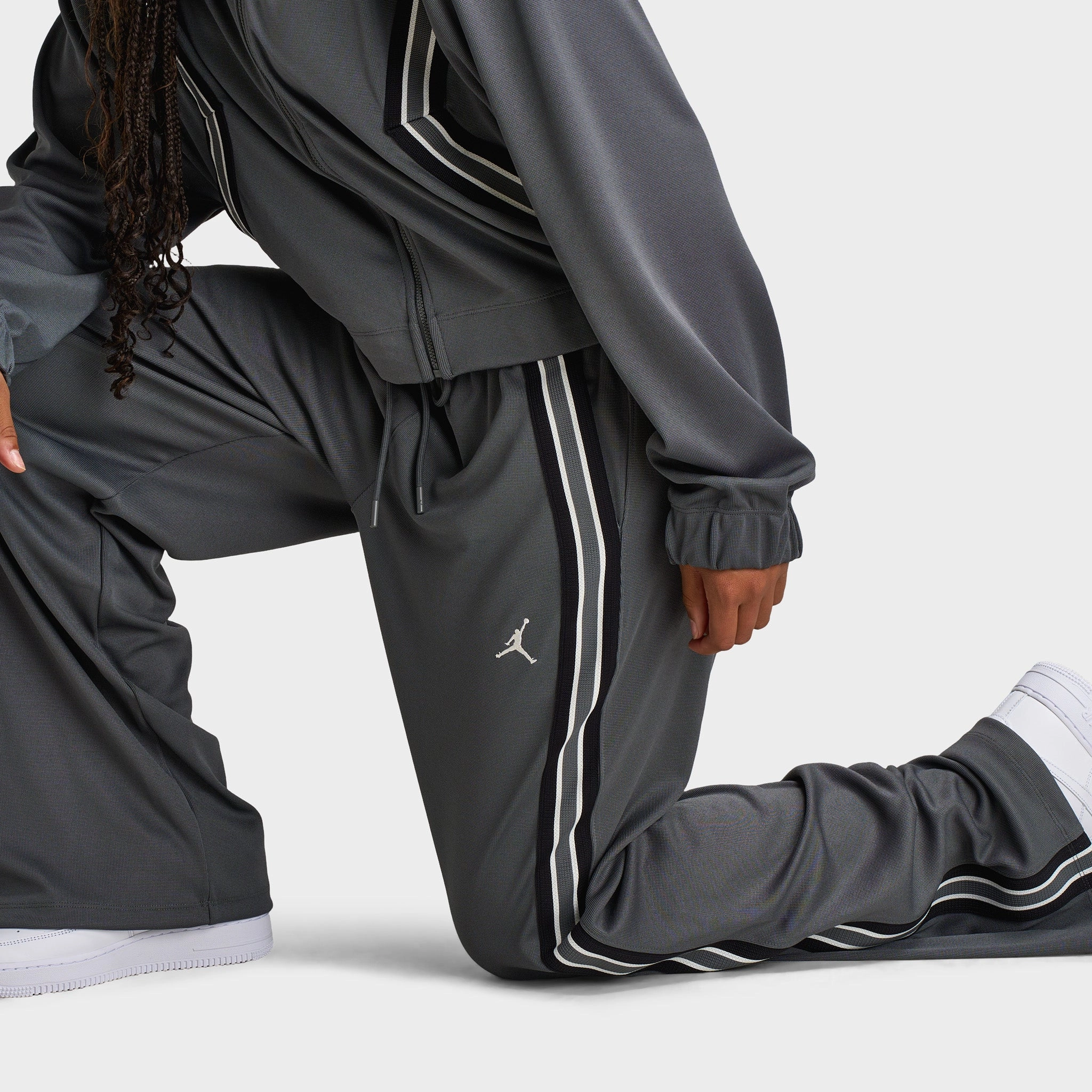 Jordan Women's Brooklyn Tack Pant Iron Grey / Black LayeredPaneling