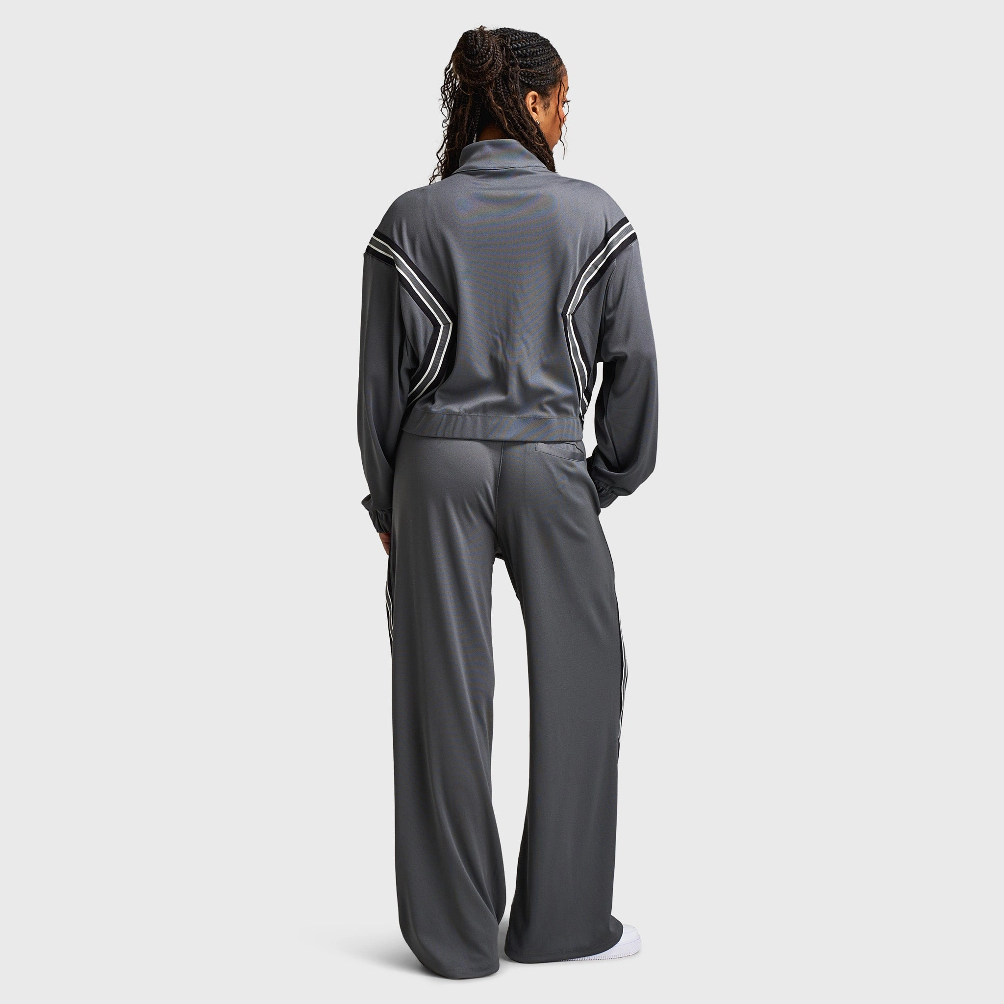 Jordan Women's Brooklyn Track Jacket Iron Grey / Black Noise Free Movement Heat Tech Fabric