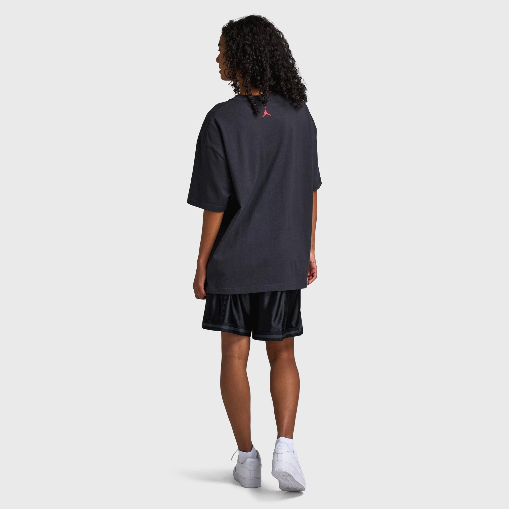 Essential Wear Chill Vibes Jordan Women's Oversized Graphic Tee Mixtape / Off Noir