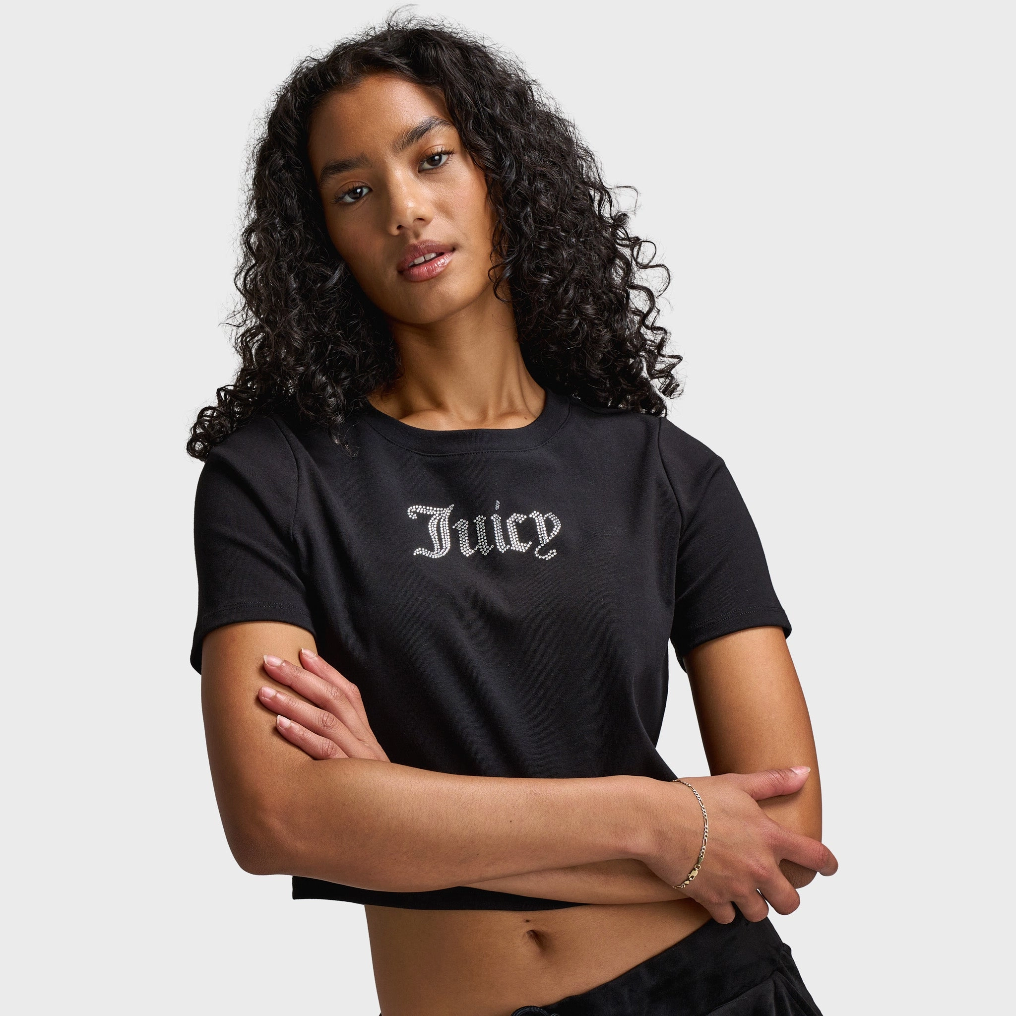 Essential Fashion Juicy Couture Women's Bling Baby Tee / Black