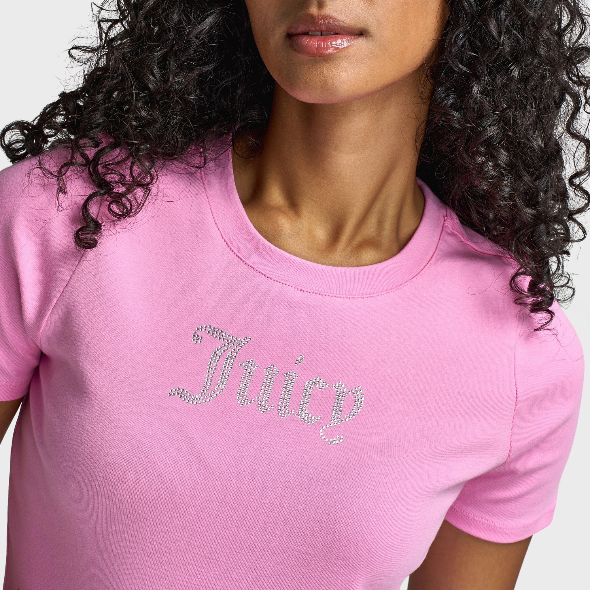 Comfortable Fit Wear Cool and Chic Juicy Couture Women's Bling Baby Tee / Fanciful