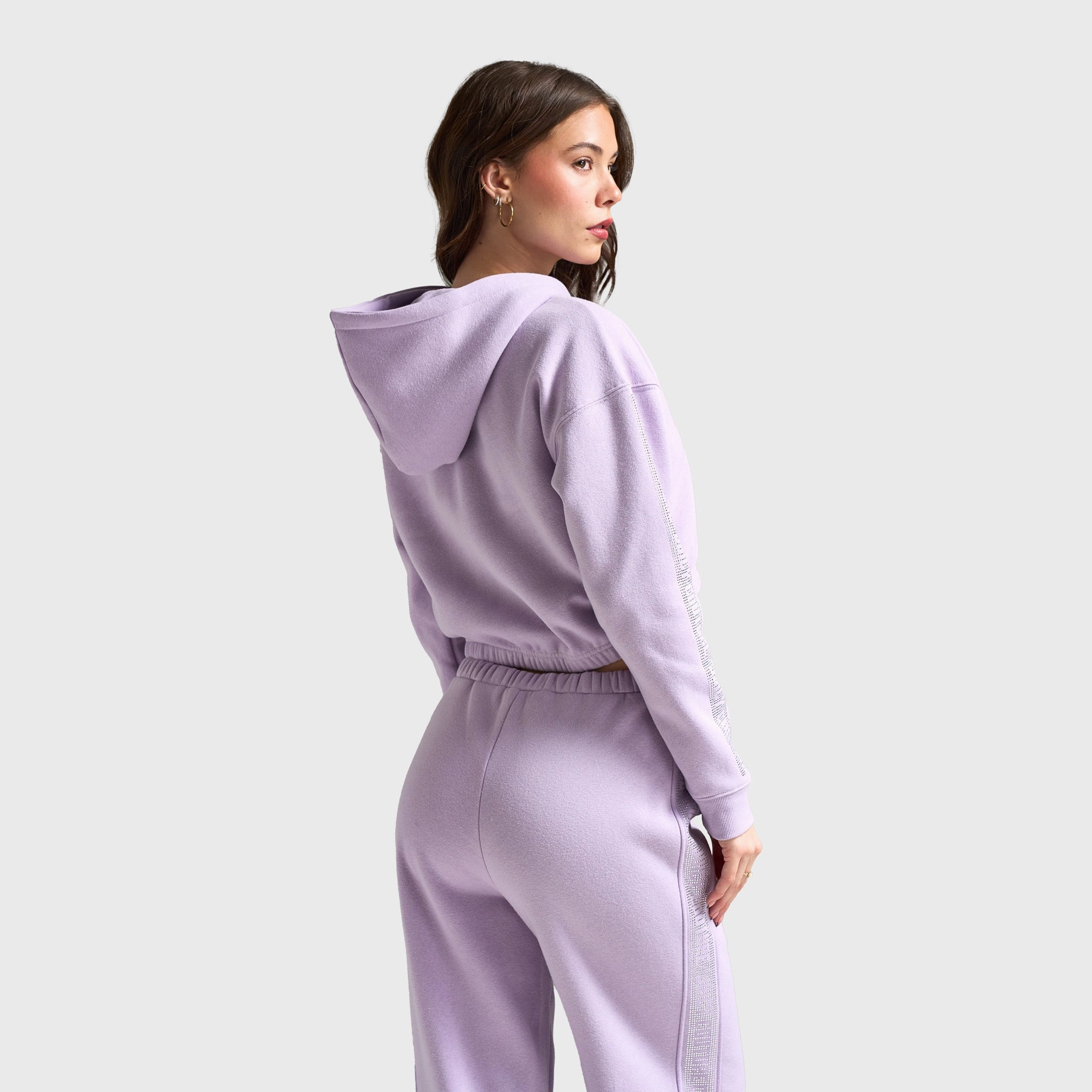 Light Look Juicy Couture Women's Cropped Zip Hoodie / Orchid Petal