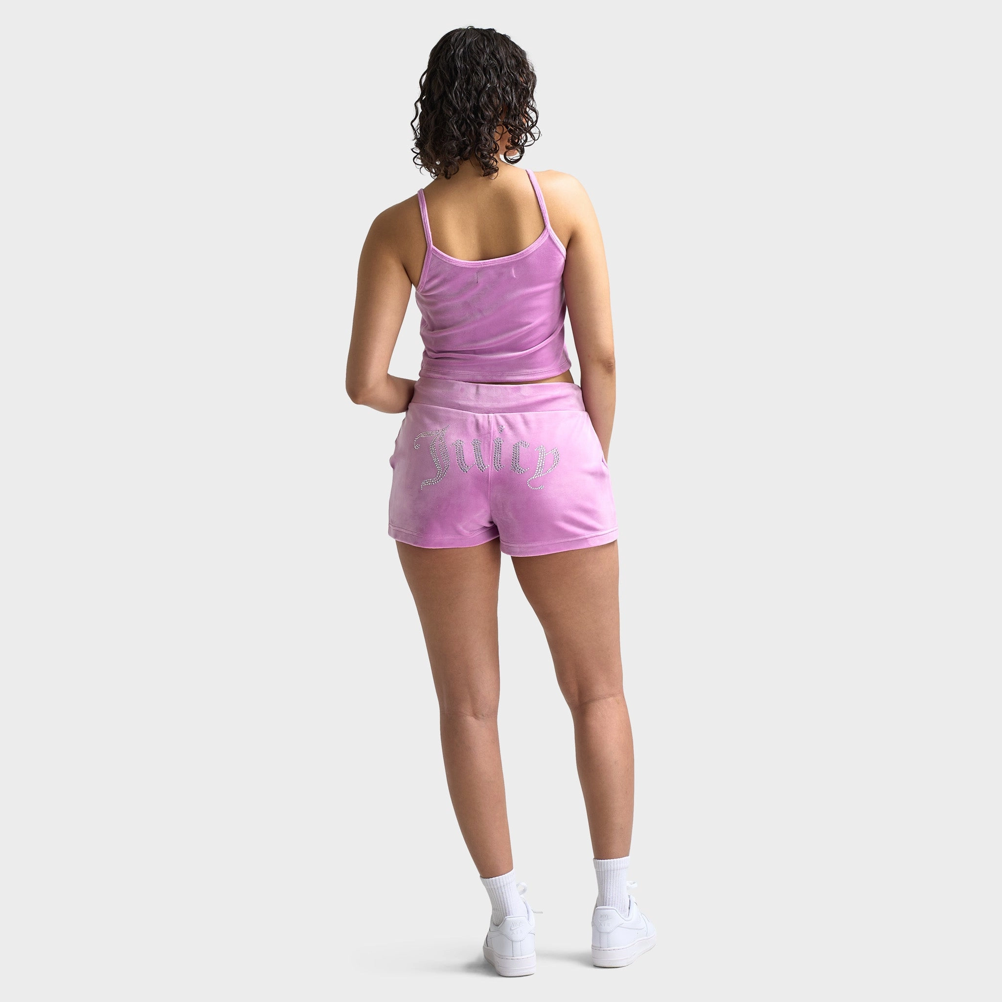 Slim fit clothing Light Comfort Style Juicy Couture Women's Fitted Cropped Tank / Violet Tulle