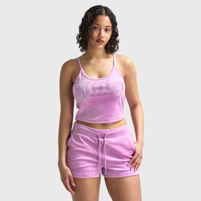 Juicy Couture Women's Fitted Cropped Tank / Violet Tulle oversized but not shapeless