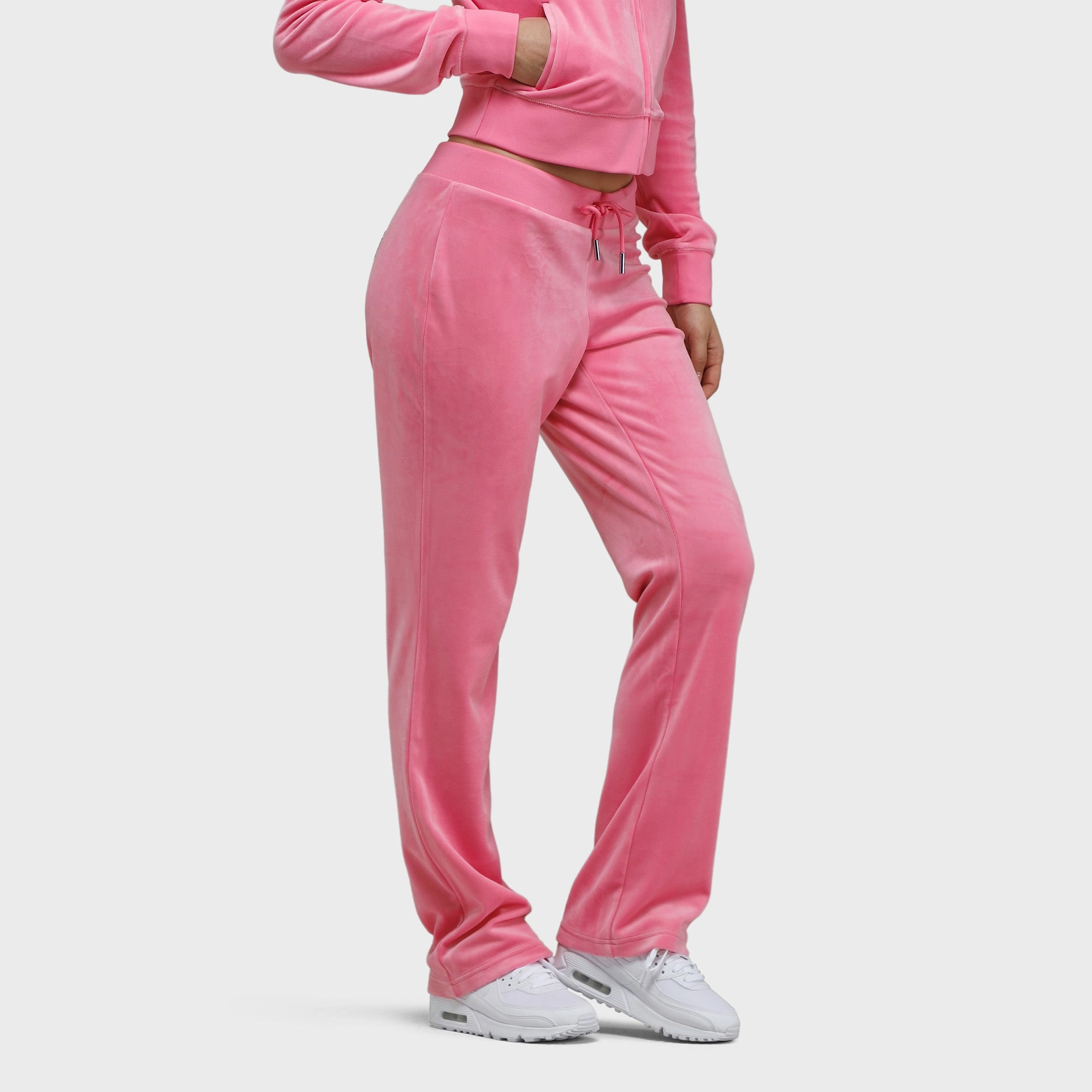 applique venue Gore-Tex Juicy Couture Women's OG Big Bling Velour Track Pants / Hot Hot Pink
