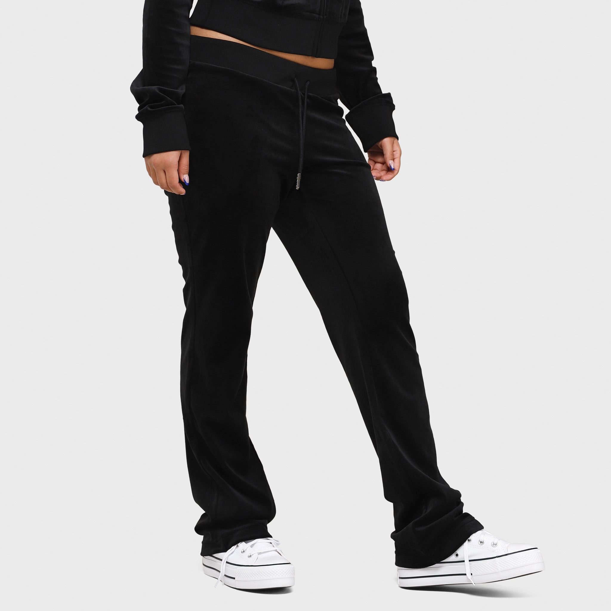 Zero Core Gentle Breeze Juicy Couture Women's OG Big Bling Velour Track Pants / Liquorice