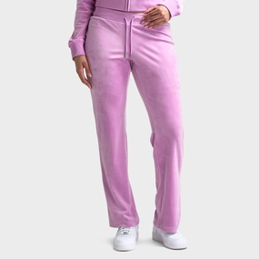 Clear Mind Adjustable Hem Juicy Couture Women's OG Bling Pants / Violet Tulle