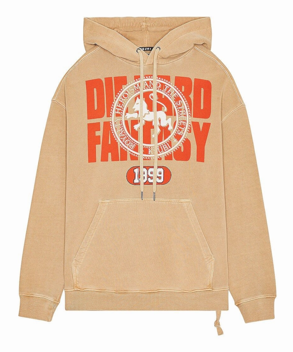 FlatlockSeaming DurableStitching Ksubi 2022 Biggie Hoodie (Tan)