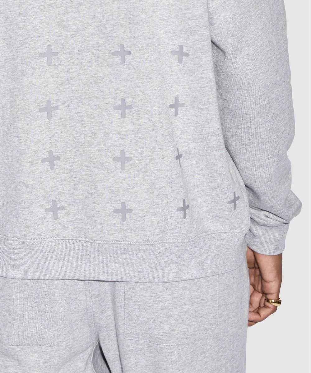Boho Free Glam Night Ksubi 4x4 Biggie Crew (Light Grey Marl)