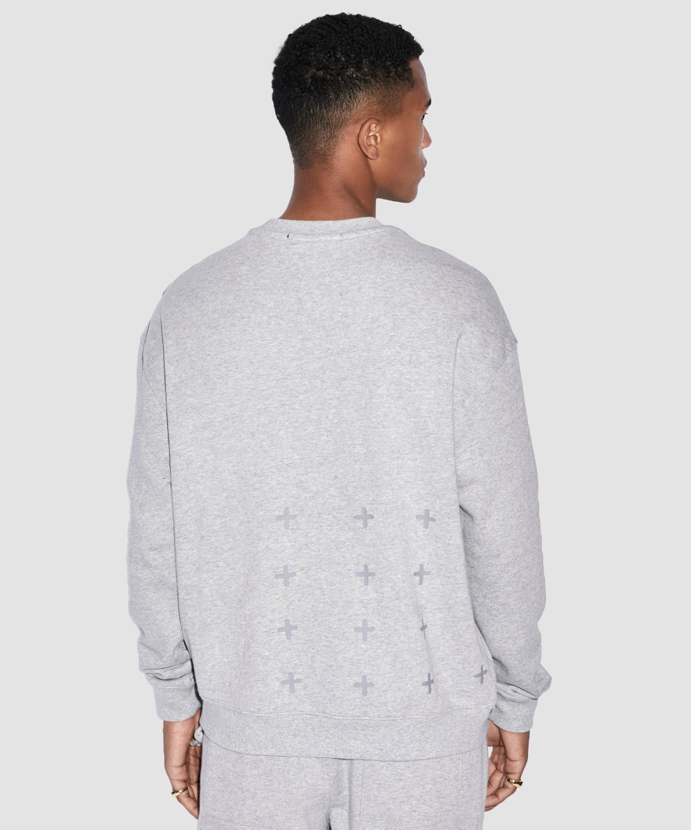 Car Cool Athleisure Cool Ksubi 4x4 Biggie Crew (Light Grey Marl)