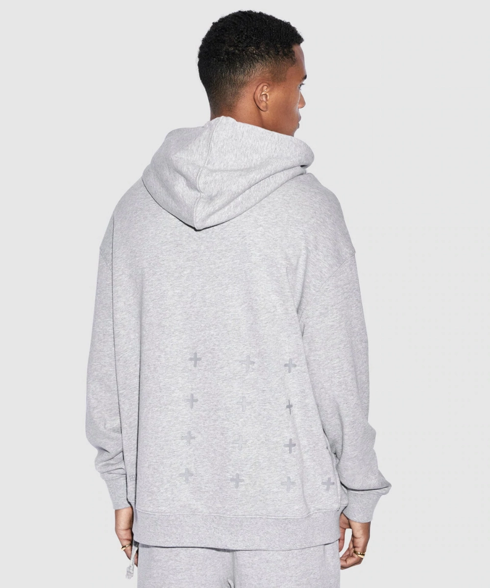Ksubi 4x4 Biggie Hoodie (Light Grey Marl) Clean Fit