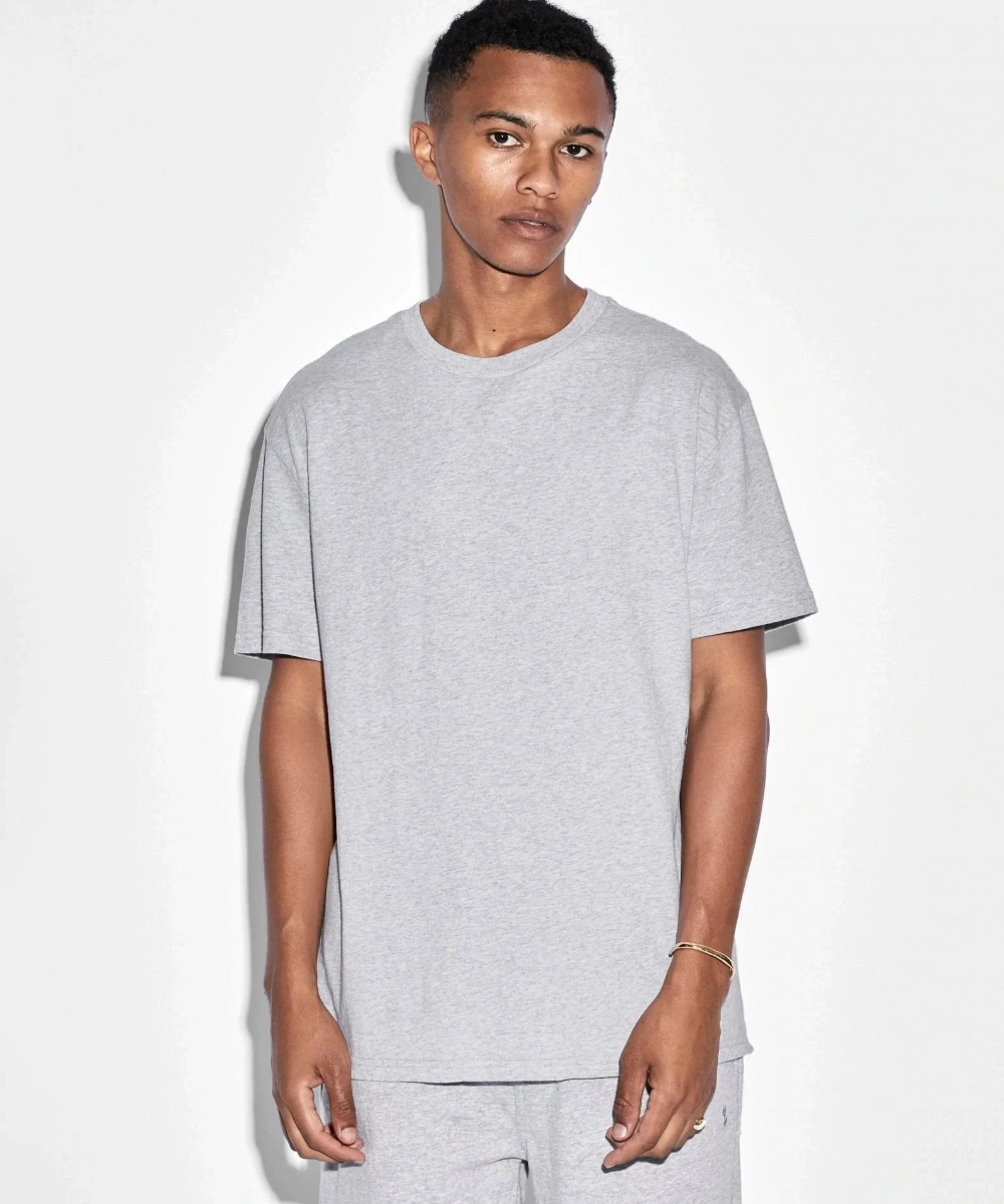 Ksubi 4x4 Biggie SS Tee (Grey Marle) Heat Safe BalancedDrape