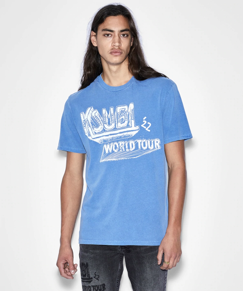 StaticResistantLining Ksubi Cities Kash SS Tee (Atlantic Blue)