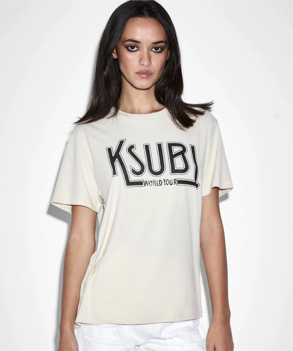 StretchFree QuickRelease Fasteners Ksubi Encore Klassic Ss Tee Ecru (Off White)