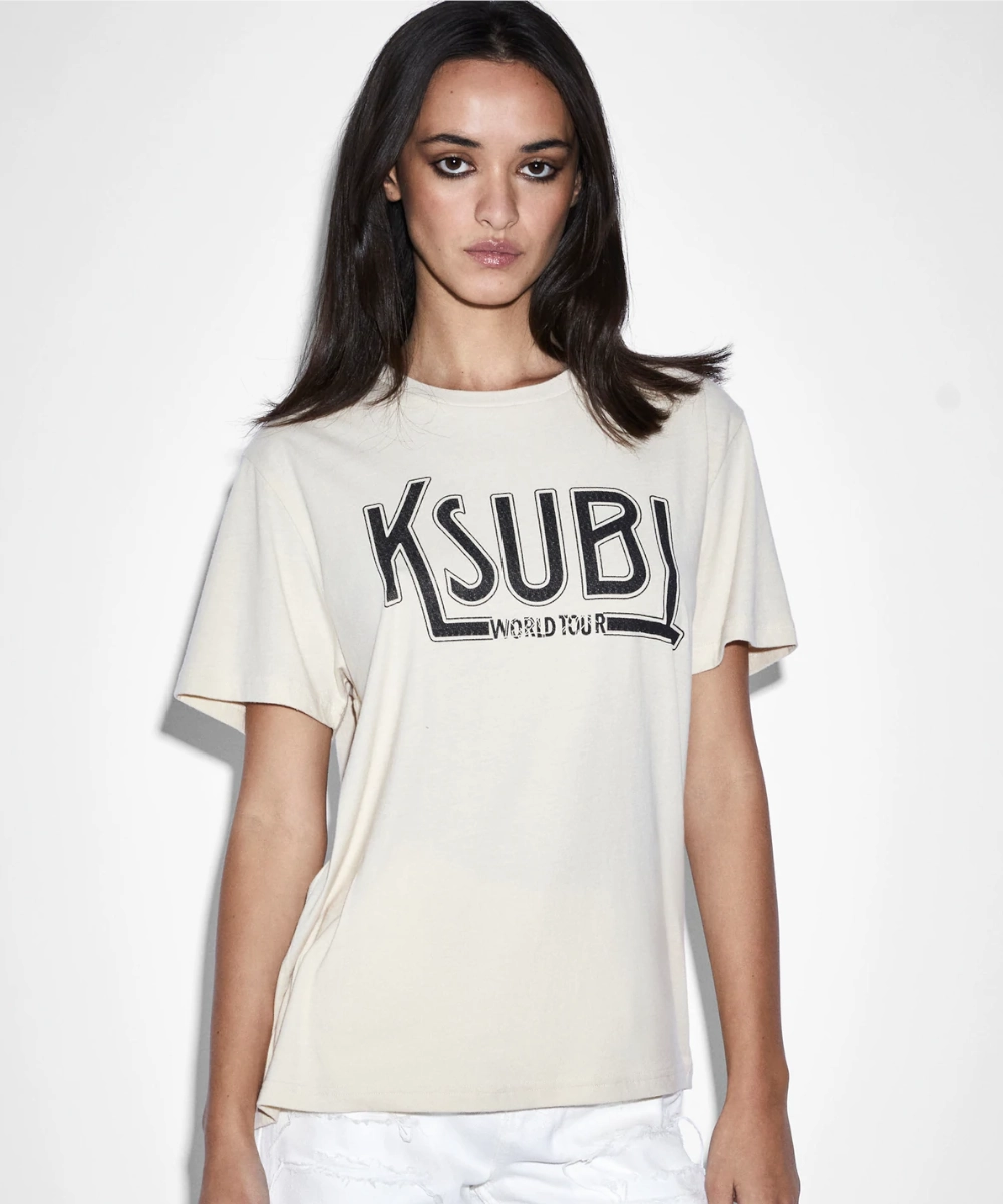 Design Soul Flash Look Ksubi Encore Klassic Ss Tee Ecru (Off White)
