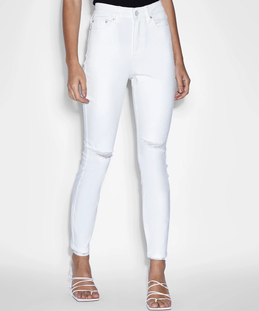 FlexibleFit WearResistantHem Ksubi Hi N Wasted Blanc Sliced Jeans (White)