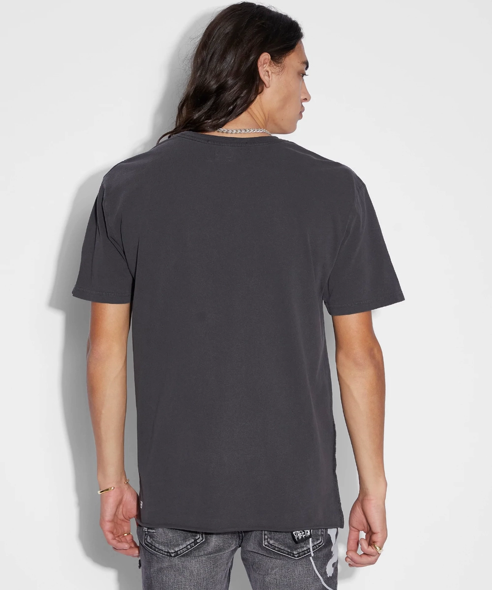 Ksubi Lion Biggie SS Tee (Faded Black) Love Glow Light Flow