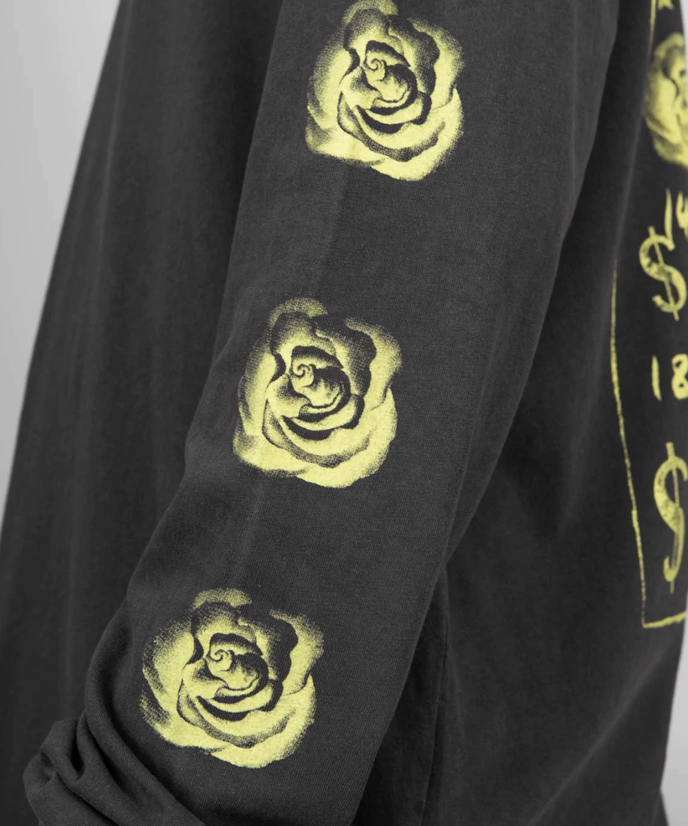 Hike Fit CompressionFreeCuffs Ksubi Rose Biggie LS Tee (Faded Black)