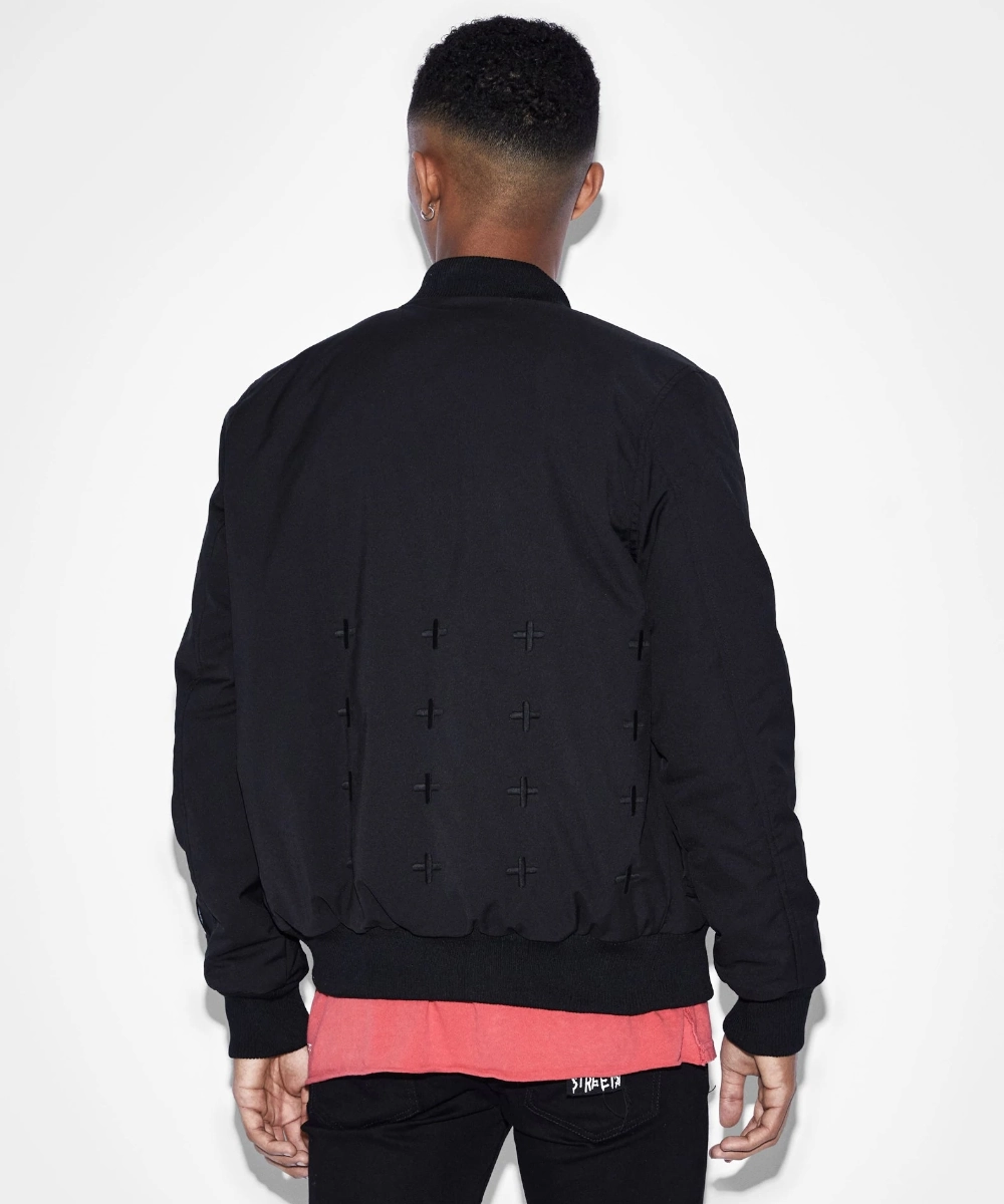 Ksubi Royalty Bomber Jacket (Black) Diamond Soul AntiPilling Finish