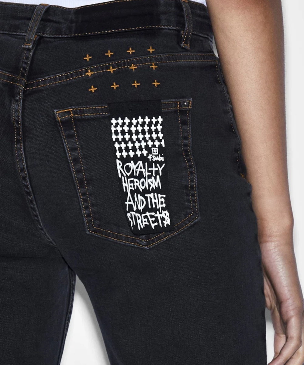 Peace Flow NoRubEdging Ksubi Soho Raven Denim Jeans (Black)