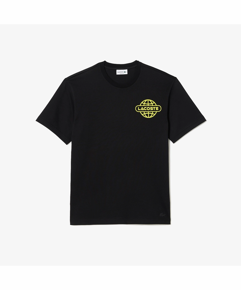 Lacoste Active Back Graphic Tee (Black) Reflective accents