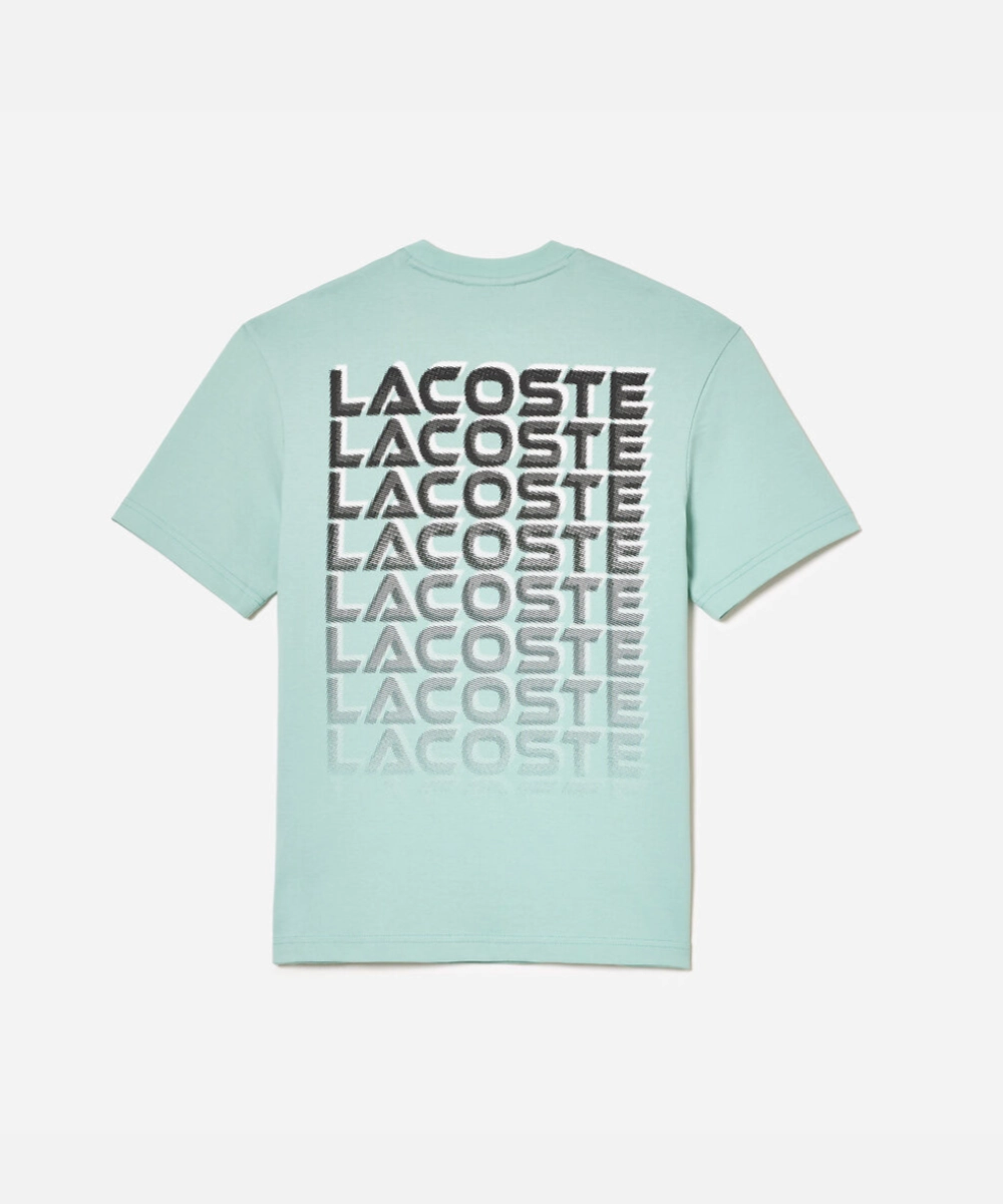 Lacoste Active Back Graphic Tee (Mint) Creative Glow Tropical Glow