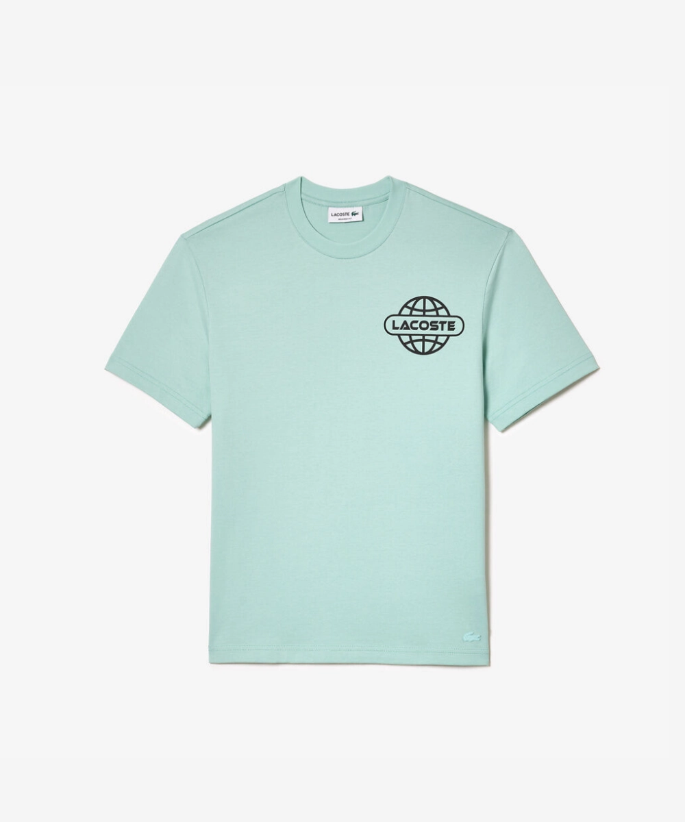 Lacoste Active Back Graphic Tee (Mint) Zipper Closure Glow Core