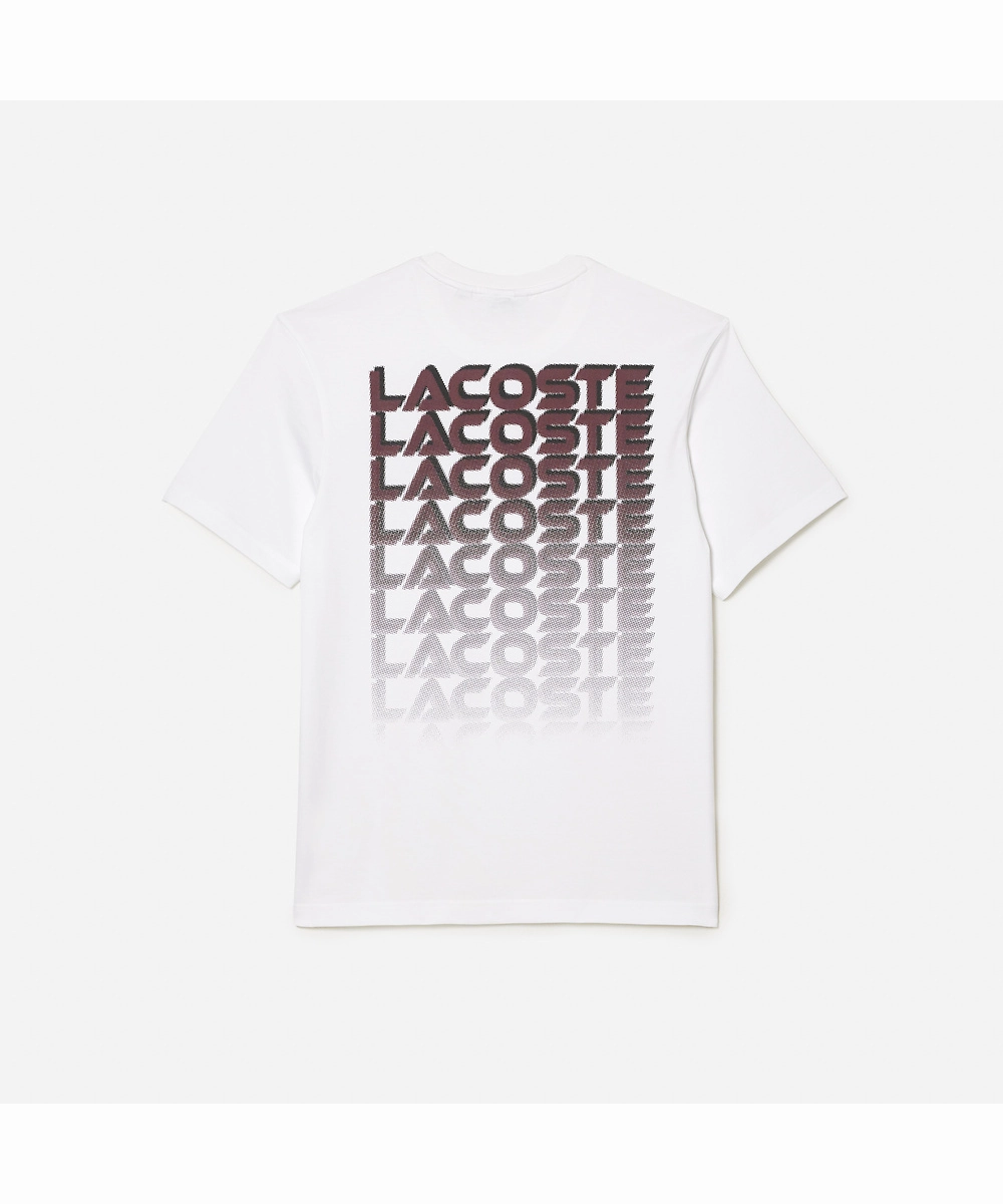 QuickDrying Material Lacoste Active Back Graphic Tee (White)