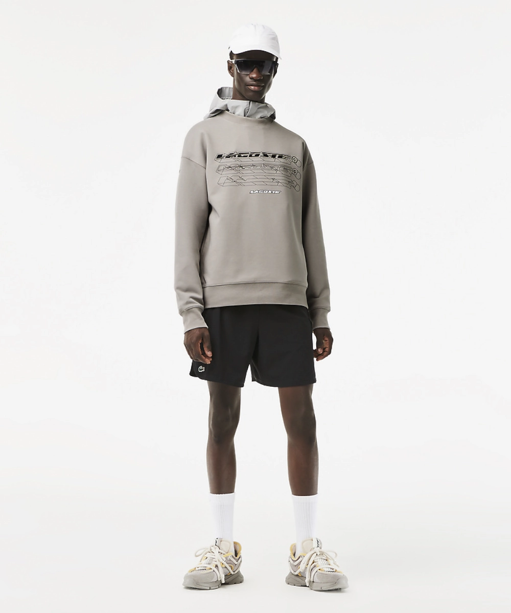 Lacoste Active Crew Neck Sweater (Cement) Hotel Style