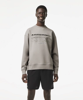 Lacoste Active Crew Neck Sweater (Cement) Leader Core ButterSoftKnit