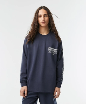 SeamlessTransition Dense Fit Lacoste Active Loose Fit LS Tee (Blue Night)