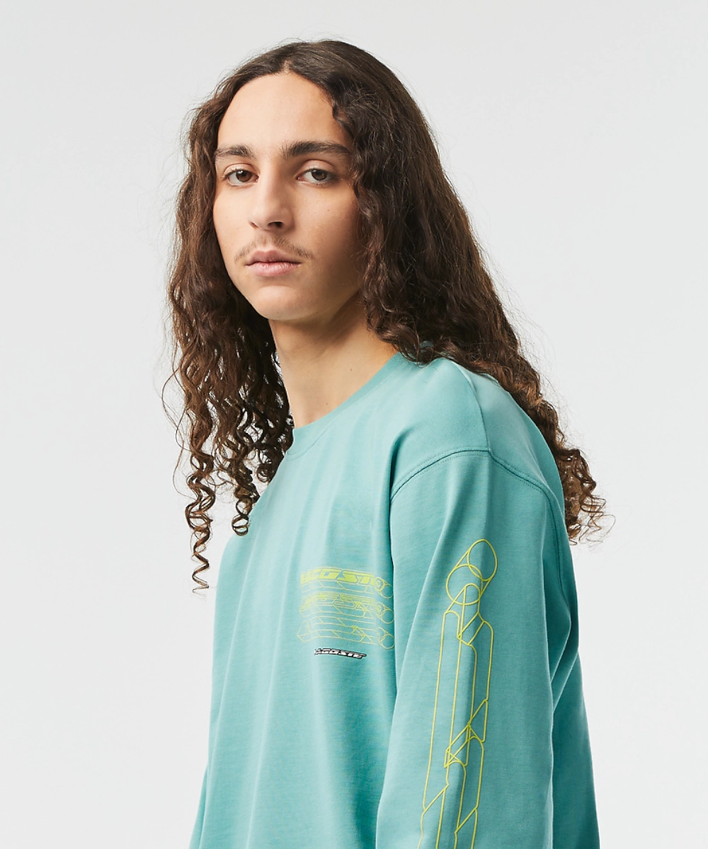 Lacoste Active Loose Fit LS Tee (Green Florida) Luxury Mood