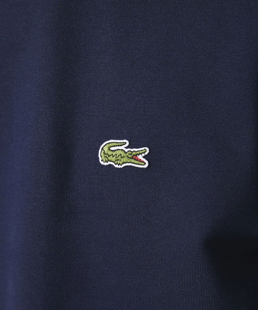Lacoste Classic Fit Crew Neck Fleece Sweater (Navy) Ergonomic Pattern FrictionResistant
