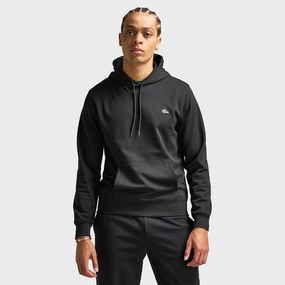Lacoste Double Knit Overhead Hoodie / Black Adjustable